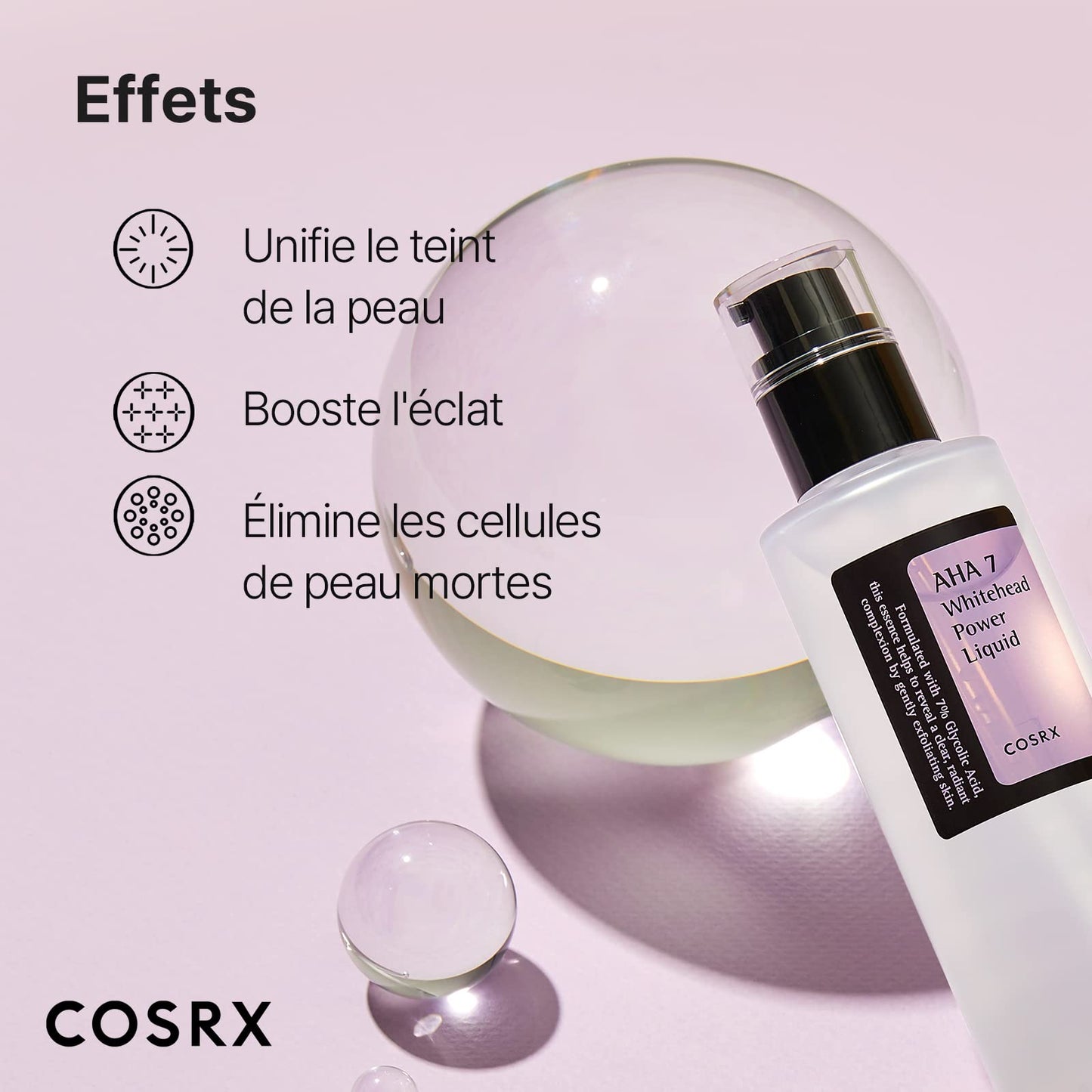COSRX Leistungsstarke Anti-Whitehead-Flüssigkeit AHA 7 3,38 fl.oz / 100 ml | Mitesser-Entferner mit 7 % Glykolsäure | Koreanische Hautpflege, nicht an Tieren getestet, frei von Parabenen.