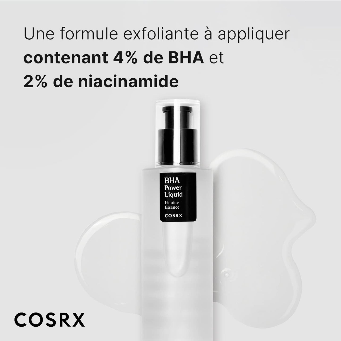 COSRX BHA 4% Liquide anti-points noirs, 100ml | Exfoliant + Hydratant | Exfoliation chimique liquide pour obtenir une peau nette et sans acné