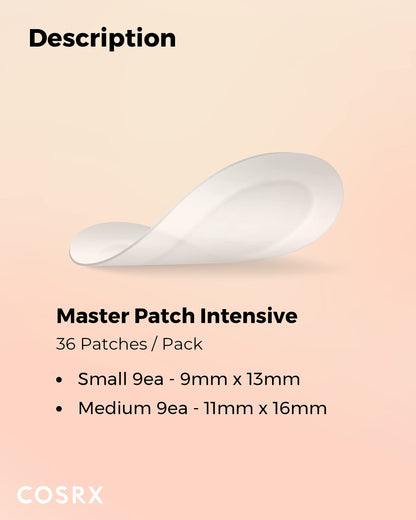 COSRX Acne Pimple Master Patch Intensive 36 Pièces Deux Tailles (Ovale) | Patch Bouton Anti Acné ADF Hydrocolloïde Spot Traitement Efficace avec L'huile d'Arbre à Thé Hypoallergénique