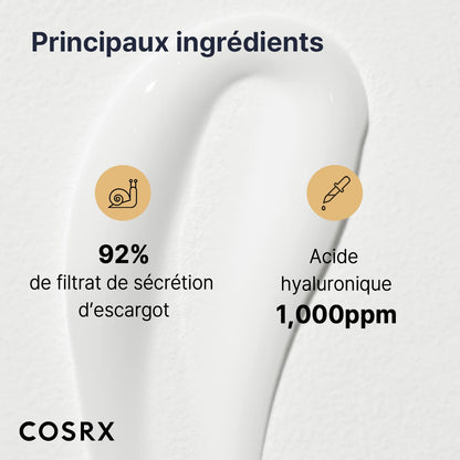 COSRX Advanced Snail 92 Crème tout-en-un, 3,53 oz/100 g | Sécrétion hydratante de mucine d'escargot filtrée à 92% | Crème hydratante pour le visage, hydratation longue durée, 100 g